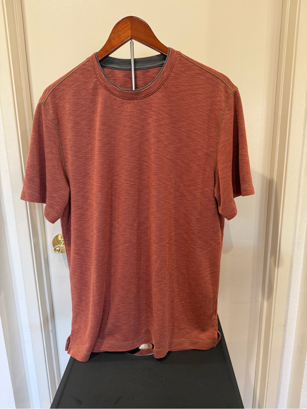 Van Heusen Short Sleeve Crew Neck Tee - Deep Orange